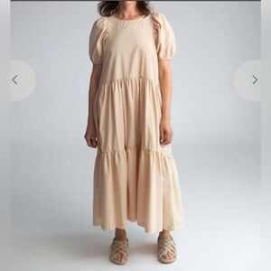 Beaumont Organic Regina Maxi Dress – Sand Cream Tan | Size Large